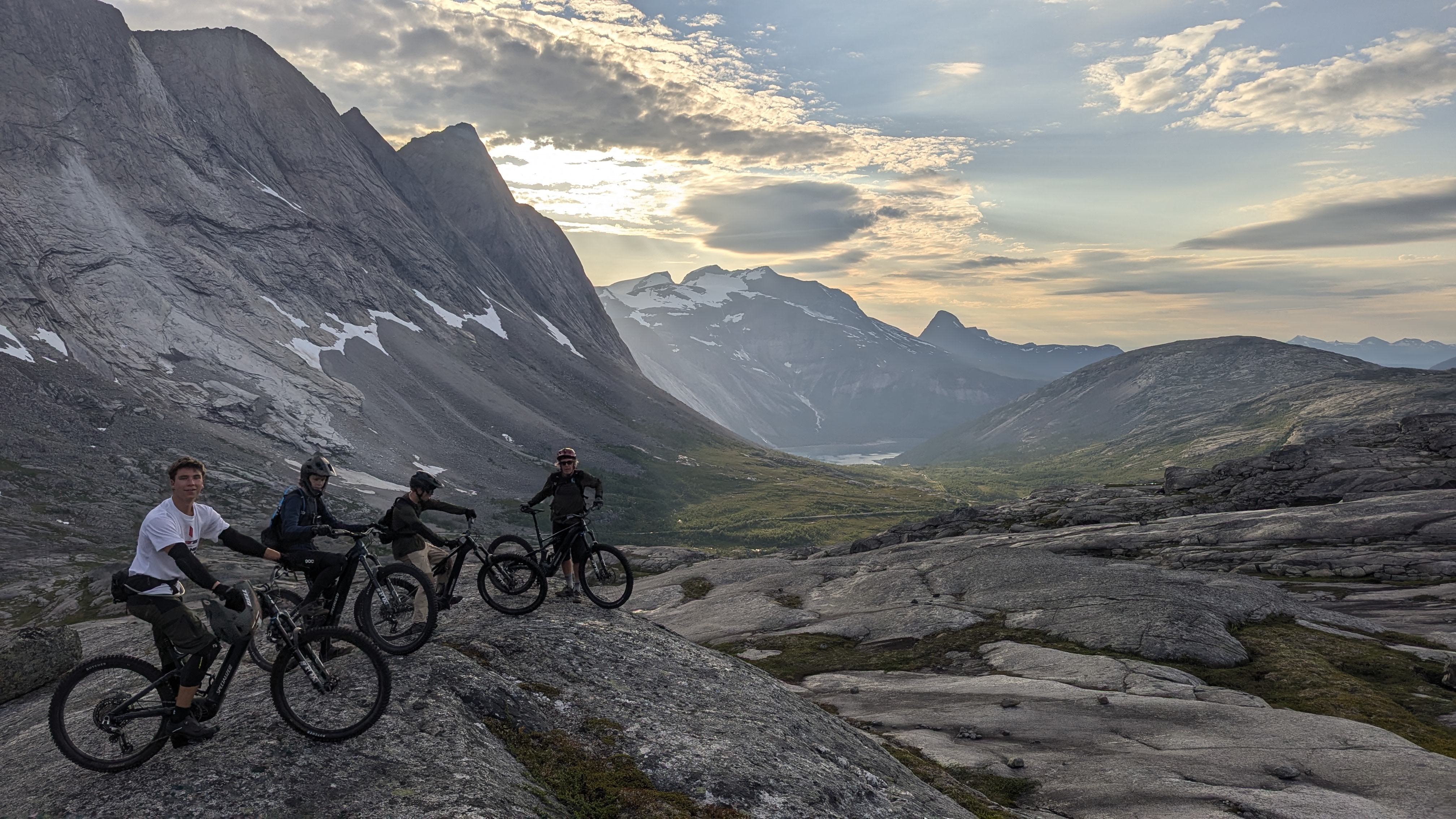 Mountain bikers in the mountains