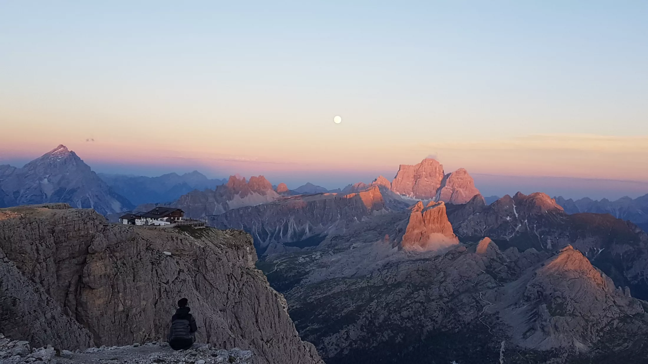Mountain hut in mountains