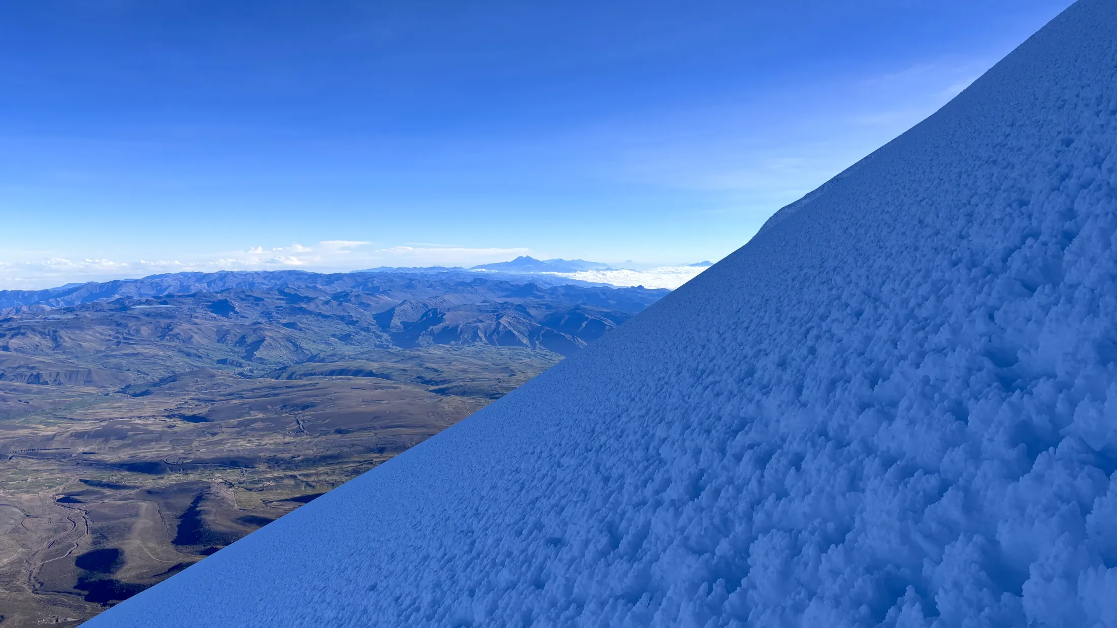 Mountain slope with snow 