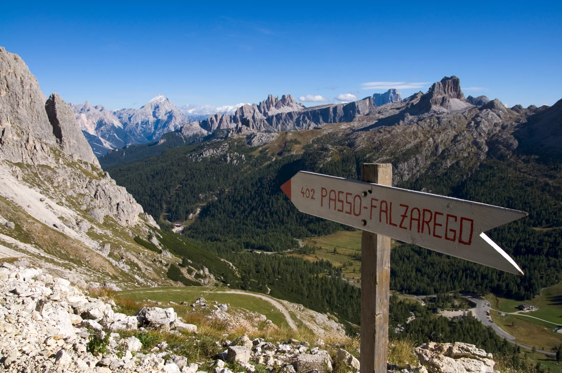 A sign in the mountains