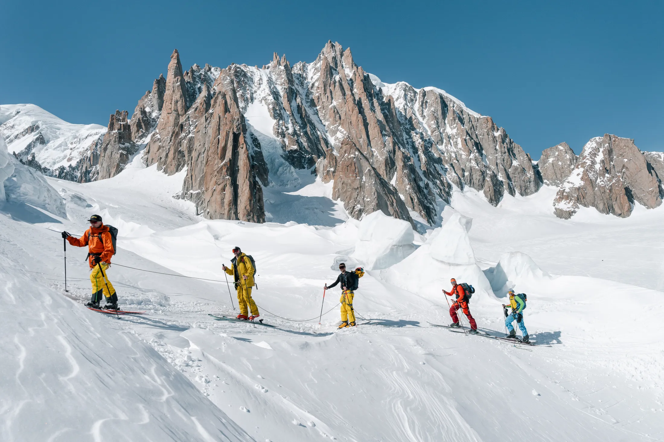 Participants ski touring. Photo: Morgan Bodet