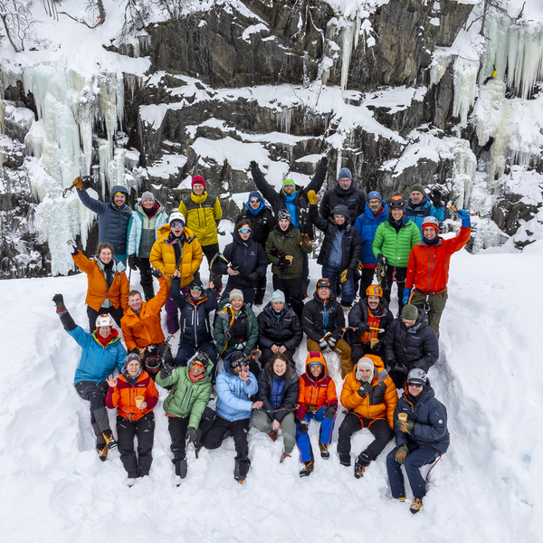 Group of ice climbers