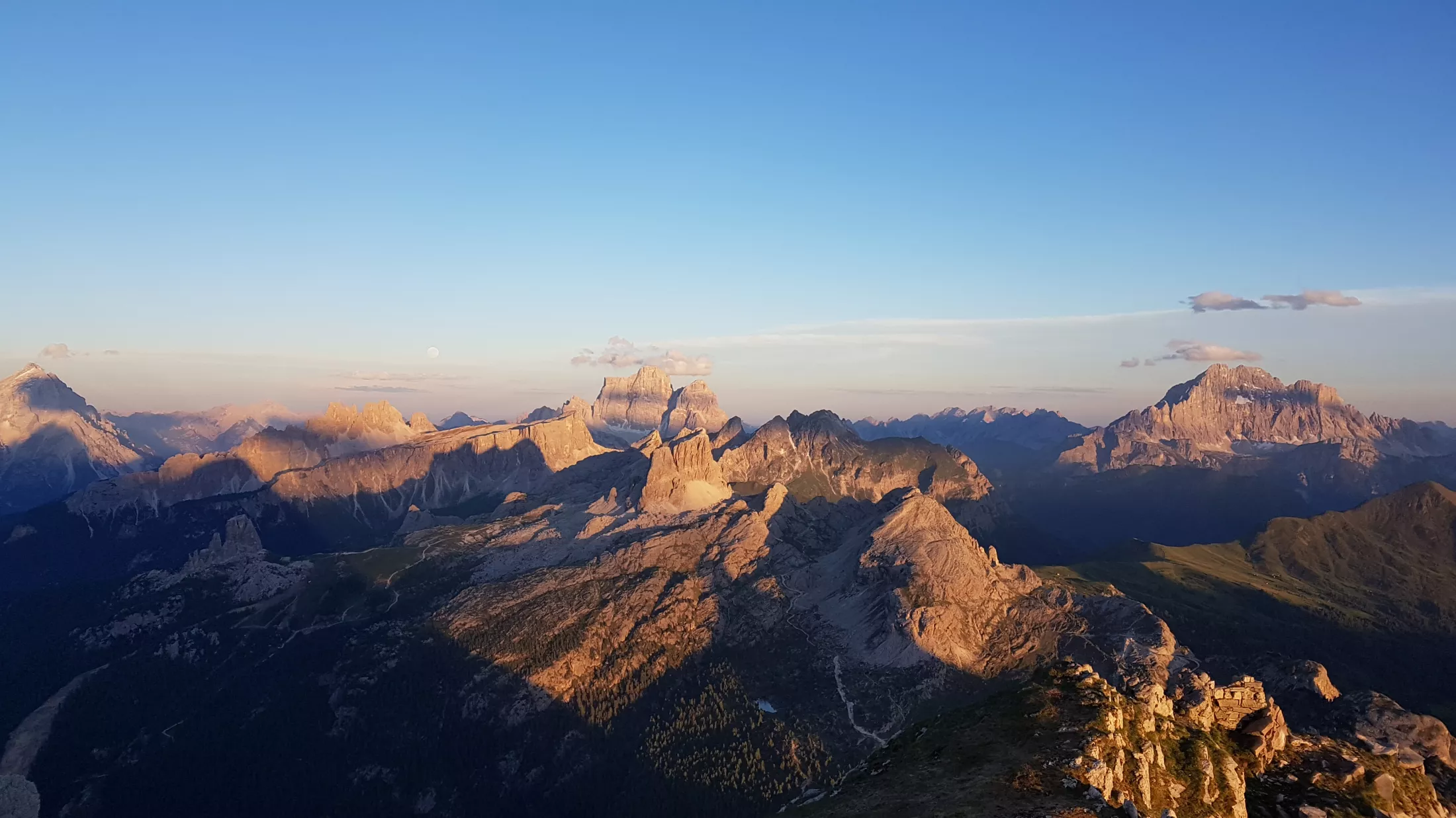 Sunset in mountains