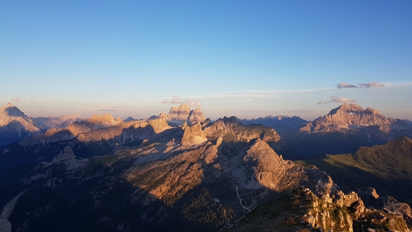 Sunset in mountains
