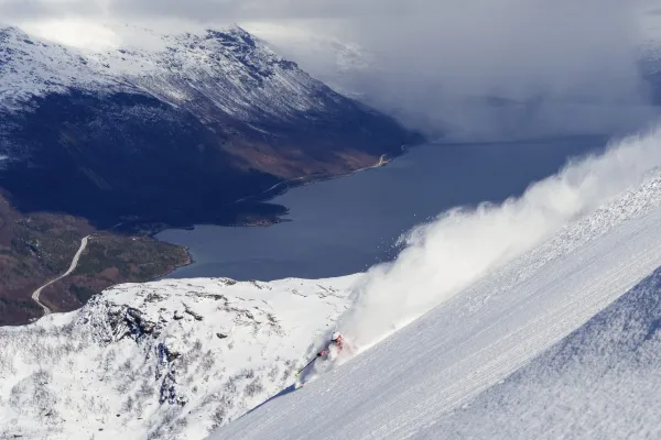 Ski touring at Andørja