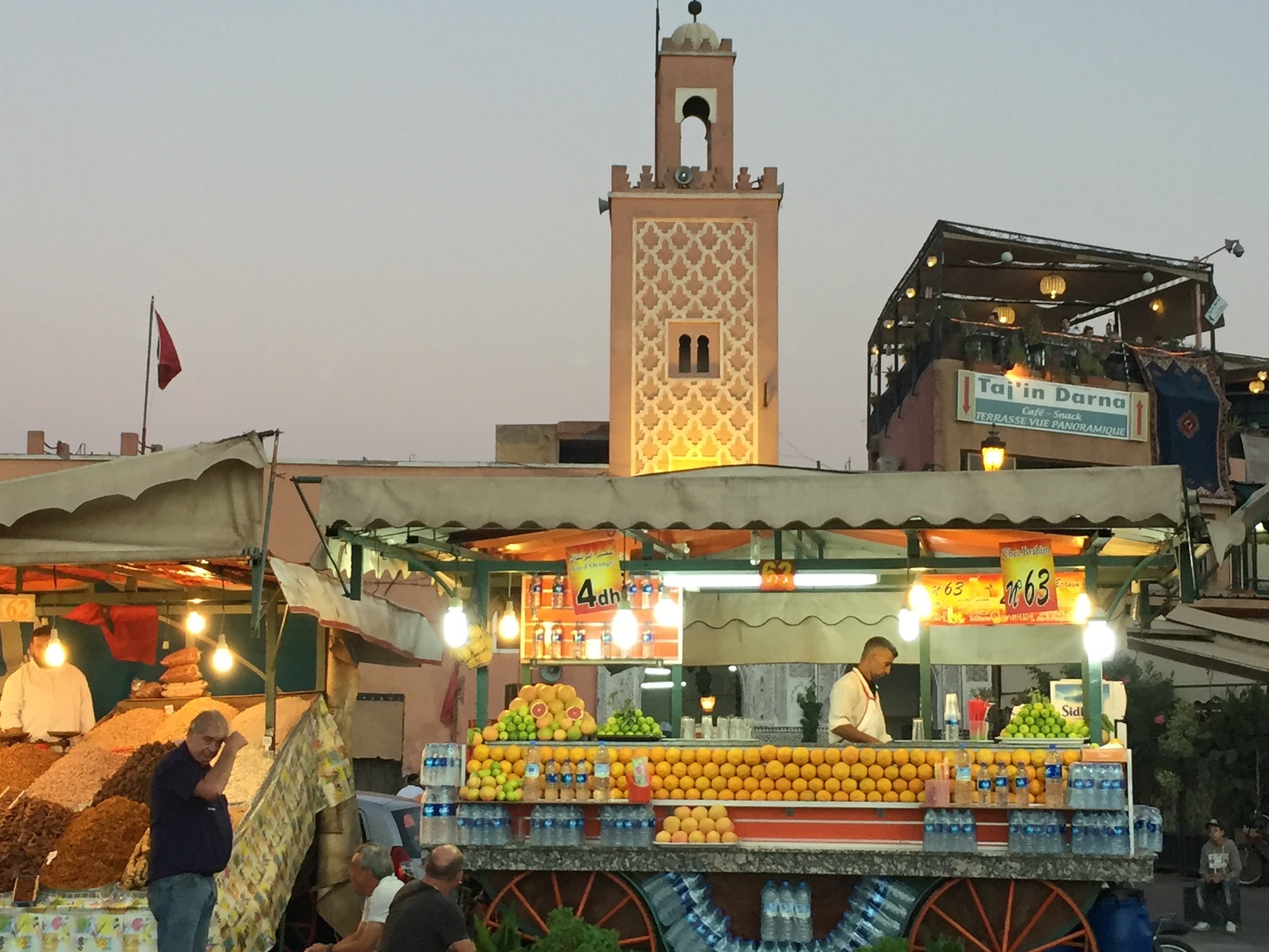 Fruit cart in market