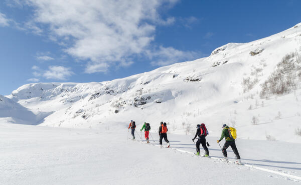 Ski touring course at Vatnahalsen