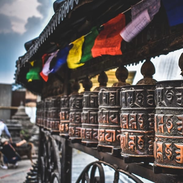 Bønneflagg i Nepal.