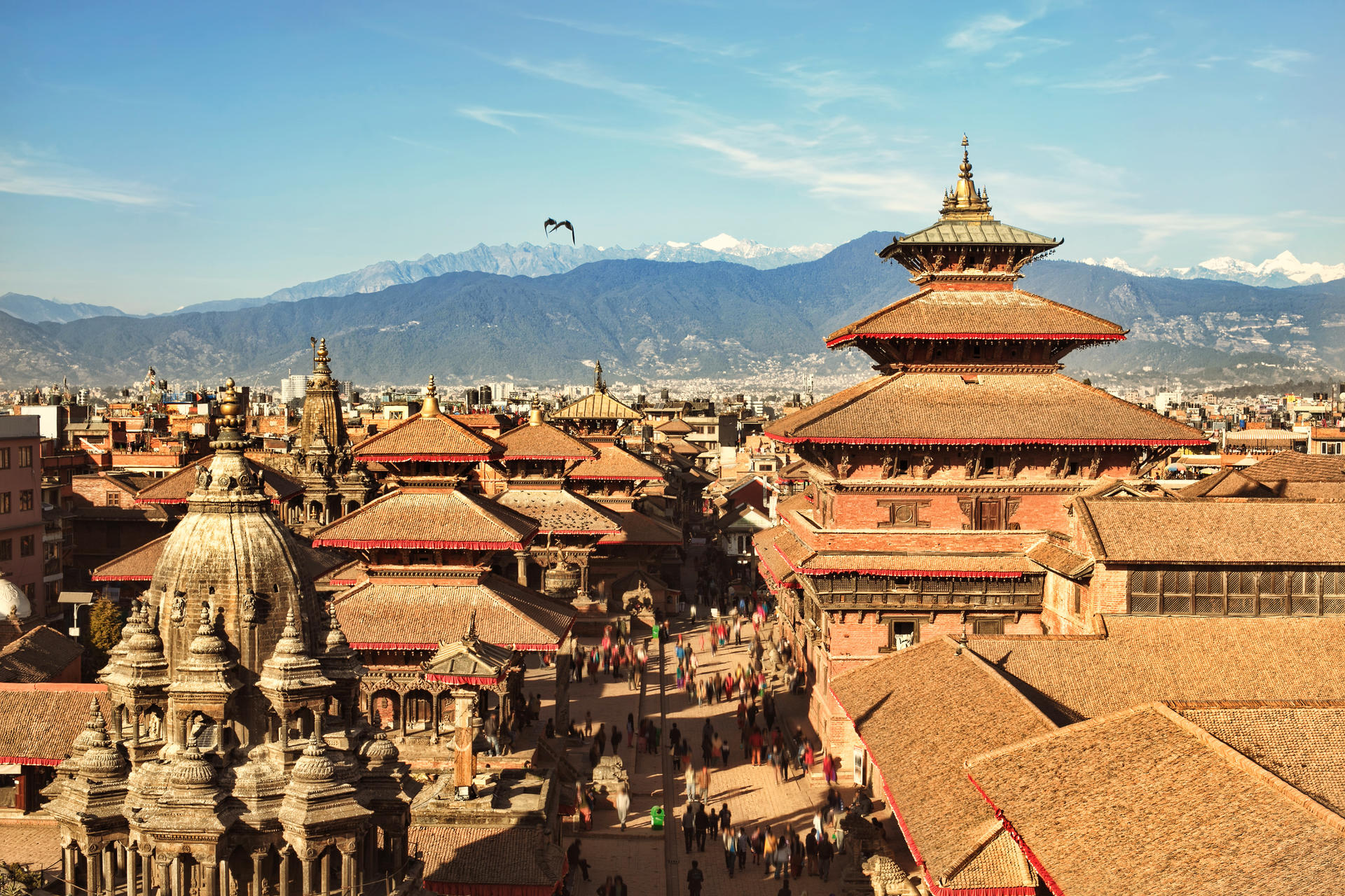 KATHMANDU, NEPAL - CIRCA DEC, 2014: View of the Patan Durbar Squ